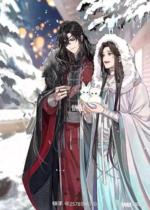 为你明灯三千,为你花开满城_漫画图片_同人_谢怜花城_天官赐福花怜