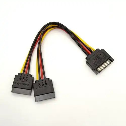 sata硬盘电源线 sata串口弯头电源线15p一分二 sata电源线