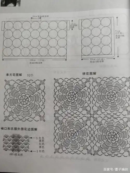 神口1圈钩花边10组花样.衣服外围钩花边90组花样.