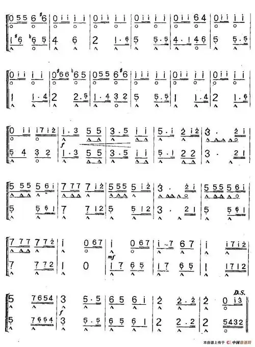 分列式进行曲(又名:解放军变奏曲)(二重奏)简谱_流行简谱_zzmao简谱网