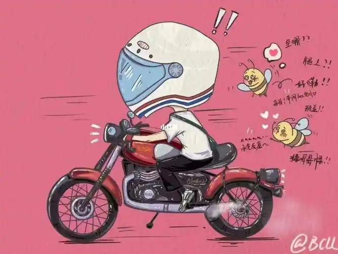 骑着摩托车带着宝贝去兜风