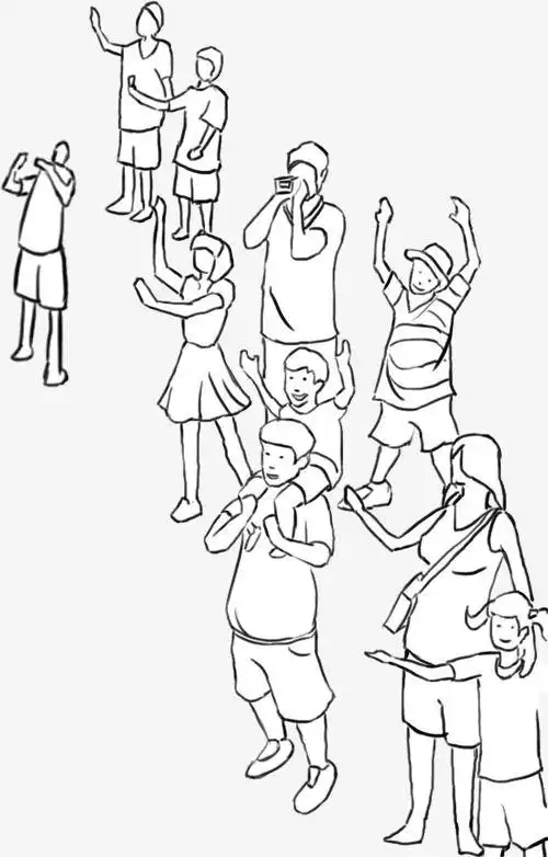 人群简笔画远离人群简笔画