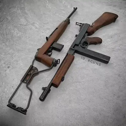 汤普森冲锋枪二战战场和上古黑帮片里的扫敌利器