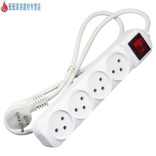 乐集四位以色列接线板 拖线板 带总开关4插位以色列标准16电源排插座