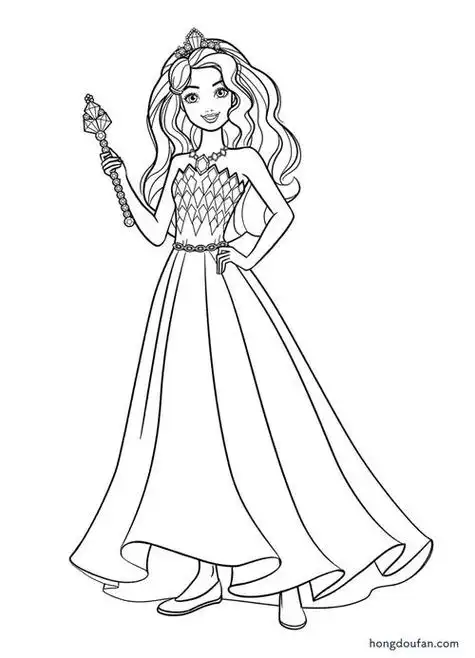 芭比娃娃简笔画法