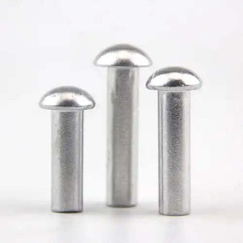 铆钉gb867圆头手打敲击半圆实心铝毛m2m25m3m4m5半圆头铆钉