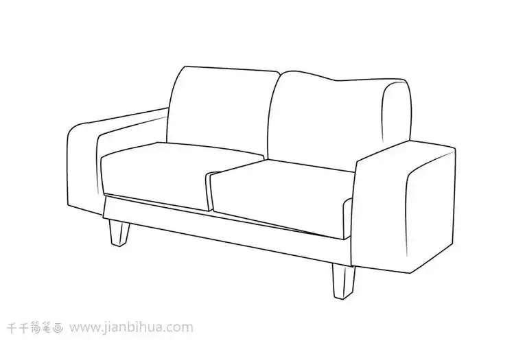 儿童学画沙发简笔画涂色画简笔画