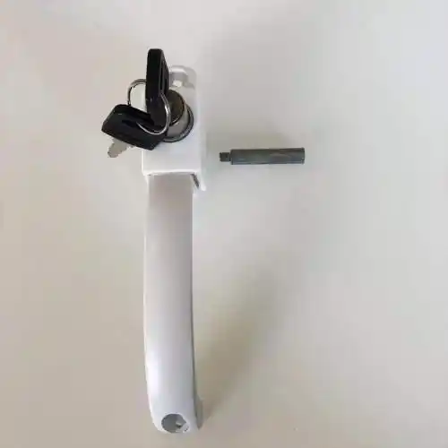 金刚网纱窗锁 插销锁 推拉窗防盗锁 把手锁拉手锁 黑色带钥匙 铁棍20