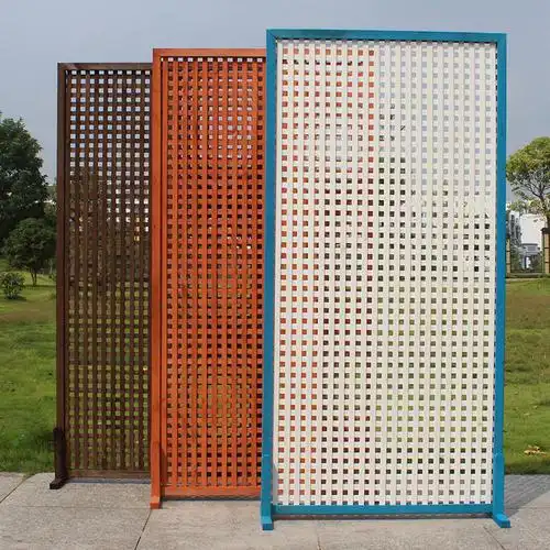 防腐木篱笆格子室外隔断墙户外庭院围栏屏风落地遮挡阳台防护栅栏