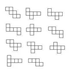 数学正方体的拆解图,越多越好!