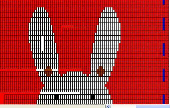 儿童长袖中领双色小兔子针织套衫