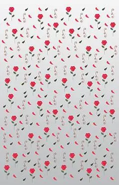 手绘爱情玫瑰花底纹插画