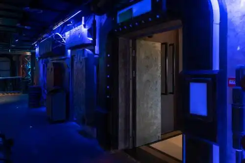 赛博朋克科幻室内场景