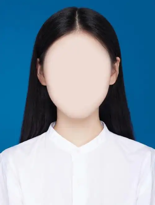 蓝底衬衫证件照模板常规证件照必备