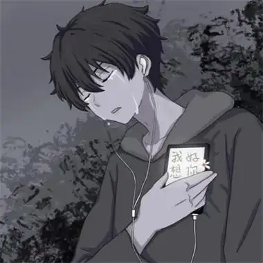 伤感男生流泪动漫头像图片 孤独伤感失望的动漫男头2022