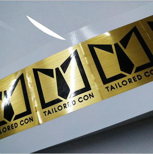 拉丝金拉丝银不干胶标签贴纸定做