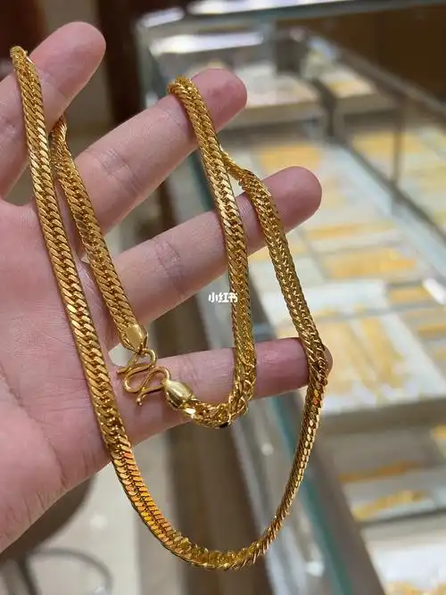 黄金古巴链这样的黄金项链好看