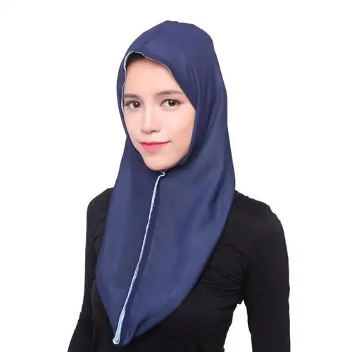 中东女士两面头巾帽阿拉伯反面头巾帽款女头巾 深紫和浅紫 均码