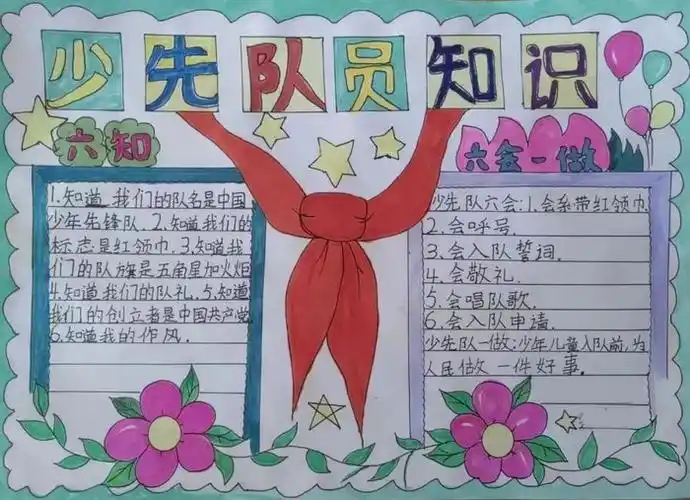 光荣的中国少年先锋队手抄报
