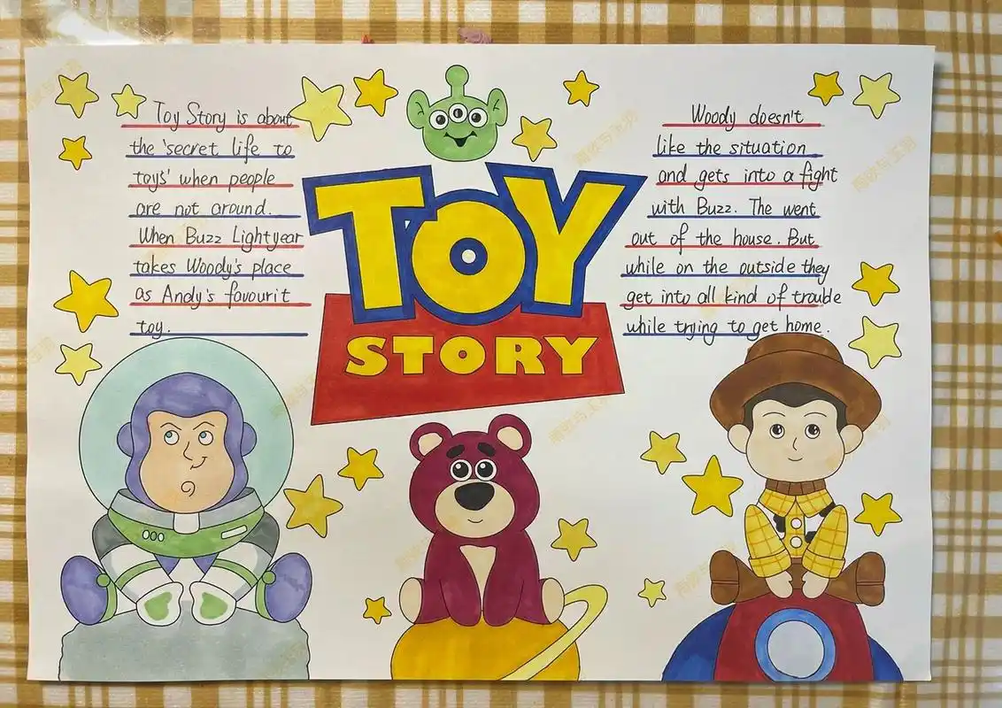 英语 英语电影手抄报 英文电影观后感手抄报 	 可购买电子版线稿