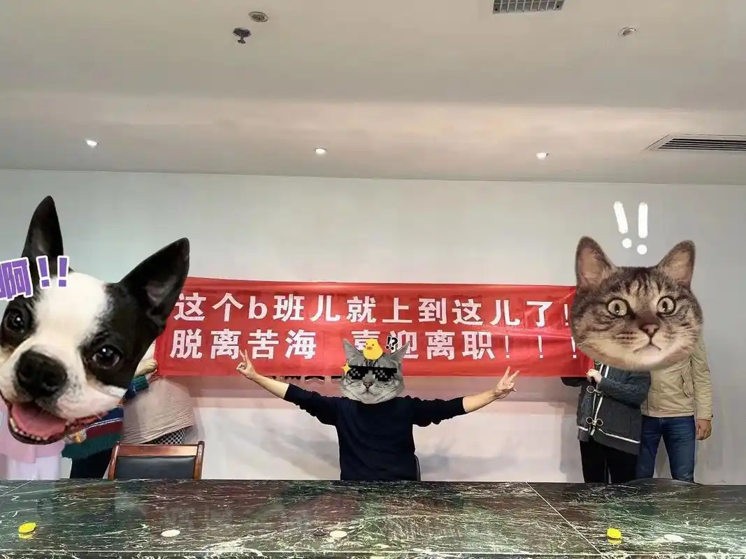 同事离职了 给他做了个横幅 这个横幅真的惹来了无数羡慕的目光 昨天