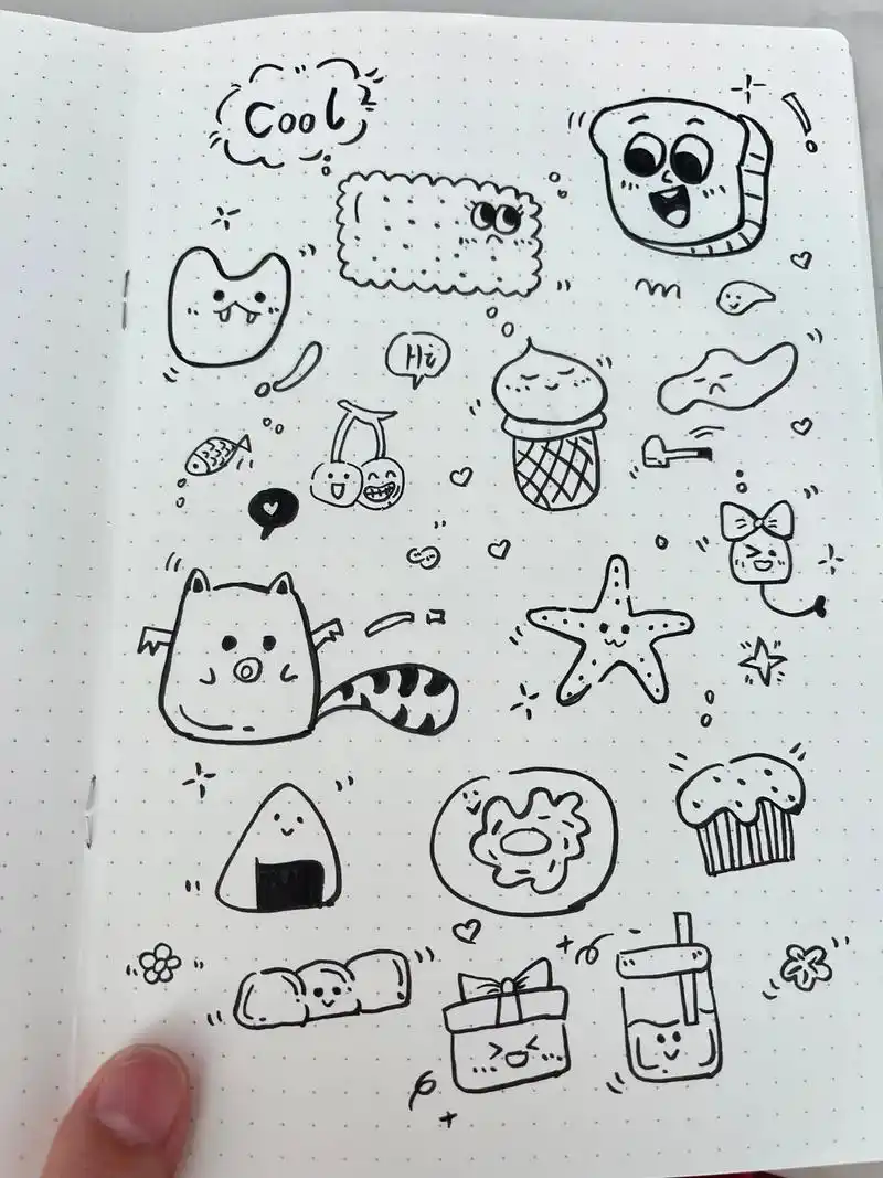 超简单的手帐素材来喽～#可爱卡通  - 抖音