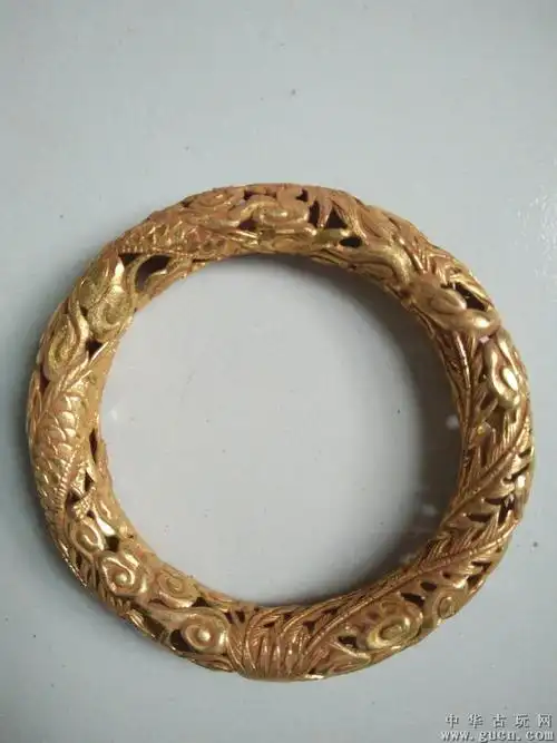 清代老铜鎏金龙凤手镯 - 中华古玩网 - 古董收藏,古玩收藏,古玩鉴定
