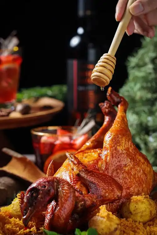 圣诞节烤鸡摄影