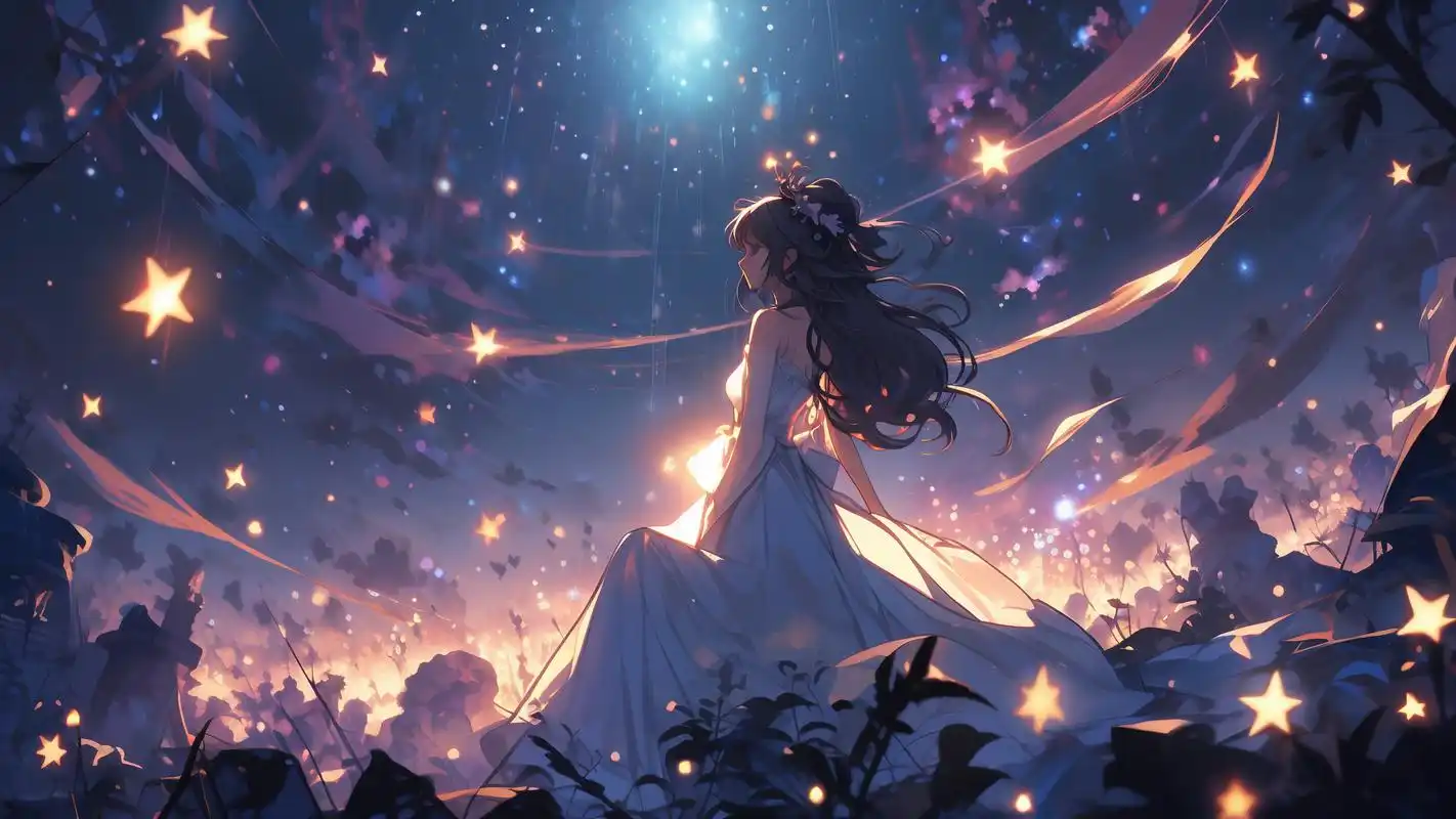 二次元星空壁纸4k超高清90梦幻又浪漫 这组二次元星空壁纸真是太美