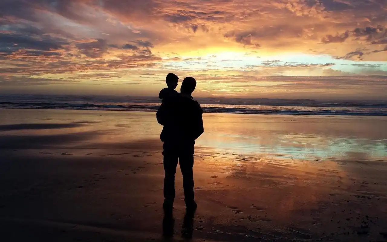 表示父爱如山的暖心意境唯美图片