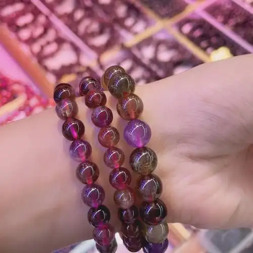 天然水晶极光23单圈手链手串男女情侣同款饰品过节送礼佳品