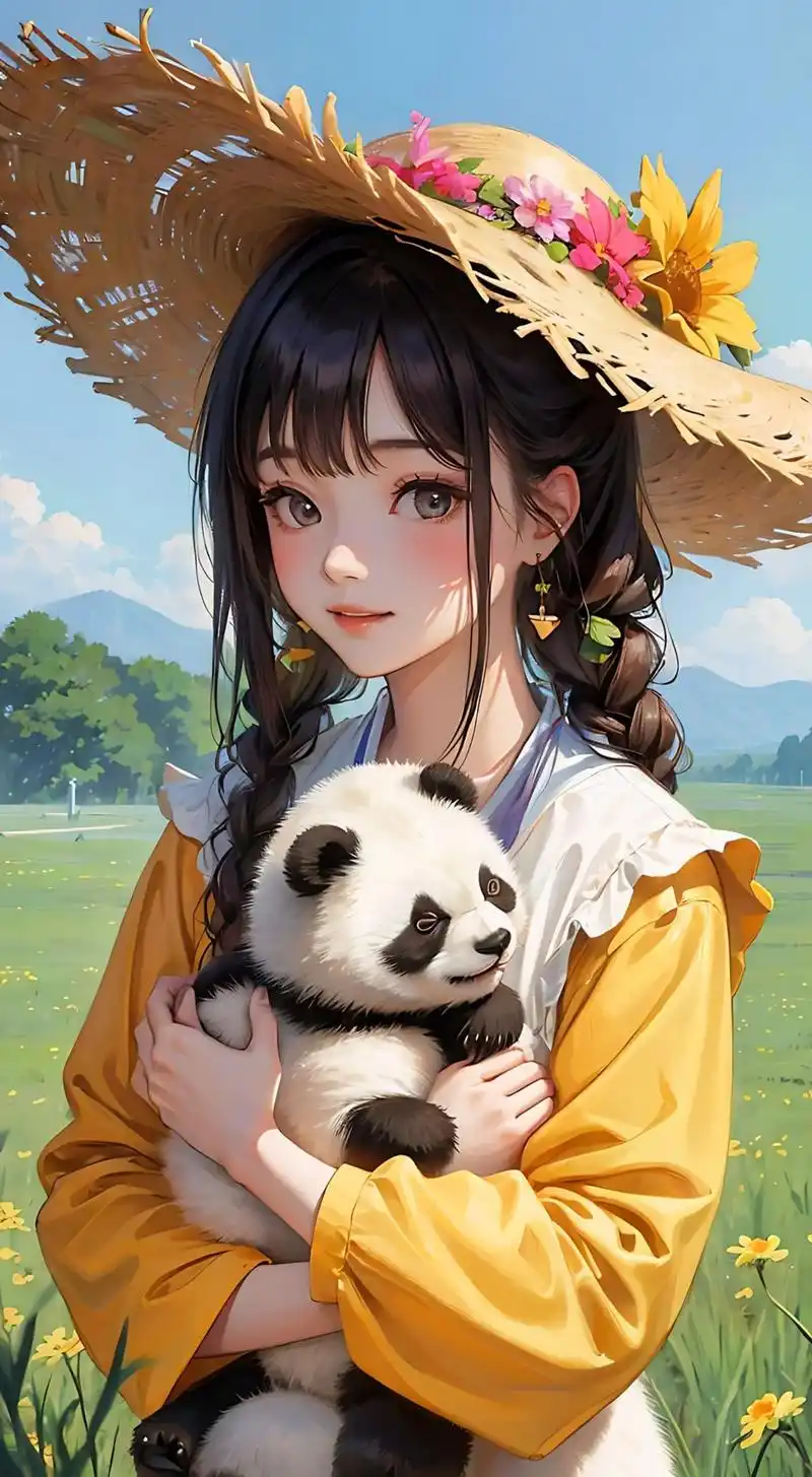 远处田野,美丽的少女开心地笑着,笑得很甜,幼嫩可爱,精致的五 - 抖音