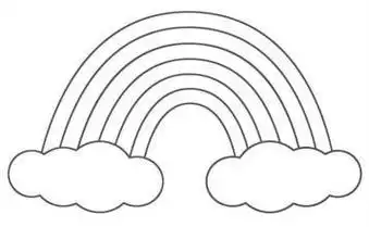 太阳彩虹简笔画色彩