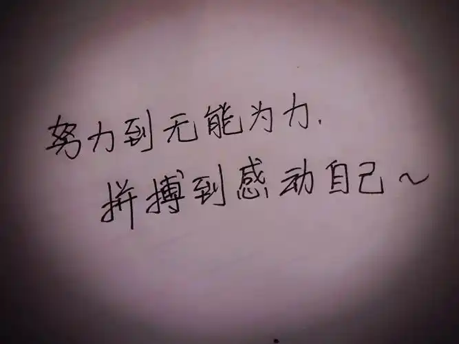 努力到无能为力,拼搏到感动自己