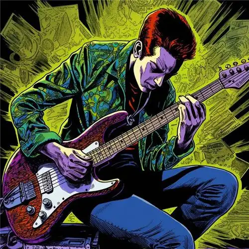 超酷在音乐世界里玩摇滚的人动漫头像图片