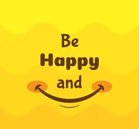 创意快乐艺术字笑脸矢量素材