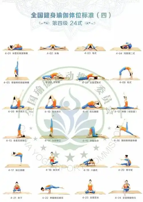 资料2017年健身瑜伽108式体位标准15级