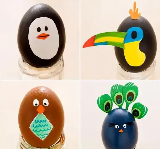 鸡蛋画画(在鸡蛋上画画,充满童趣,大人孩子都喜欢,diy创意手工)