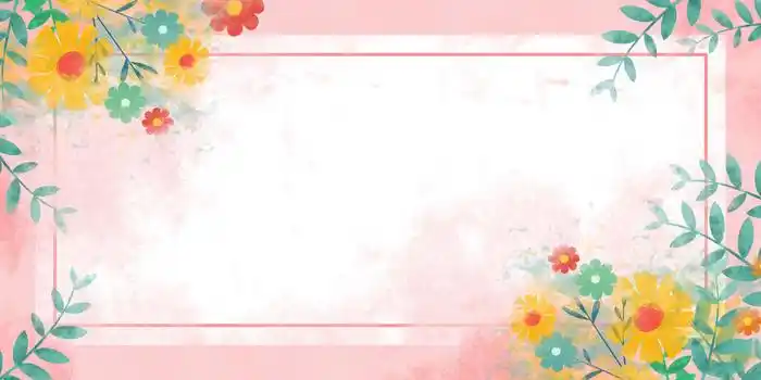 小清新水彩花卉边框背景