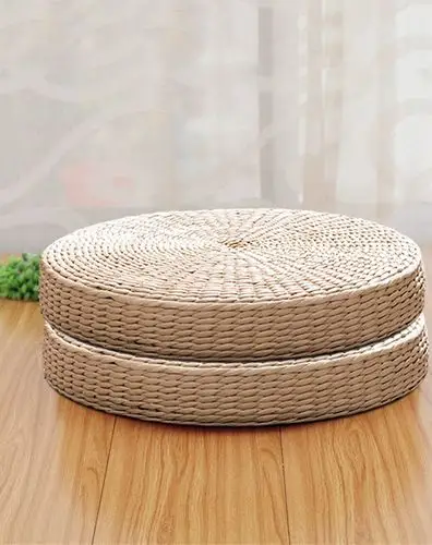 禅意茶道草编蒲团坐垫