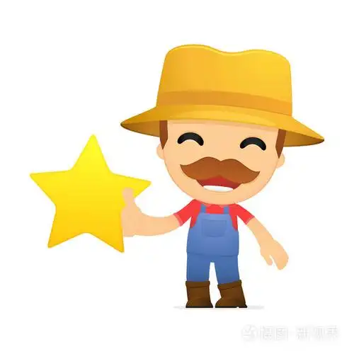 可爱的卡通农夫
