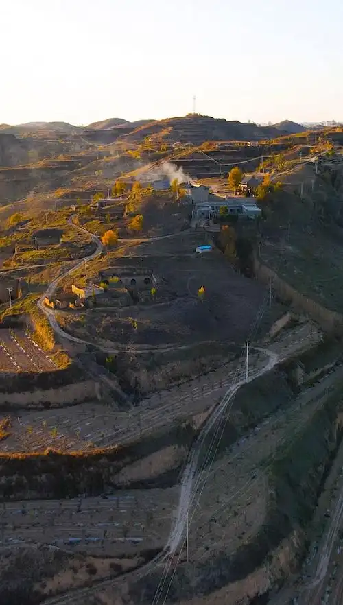 夕阳下的陕北农村美景喜欢大西北的请欣赏