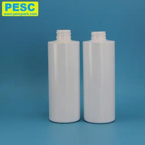 300毫升空塑料白色 pet瓶与竹泵洗发水包装