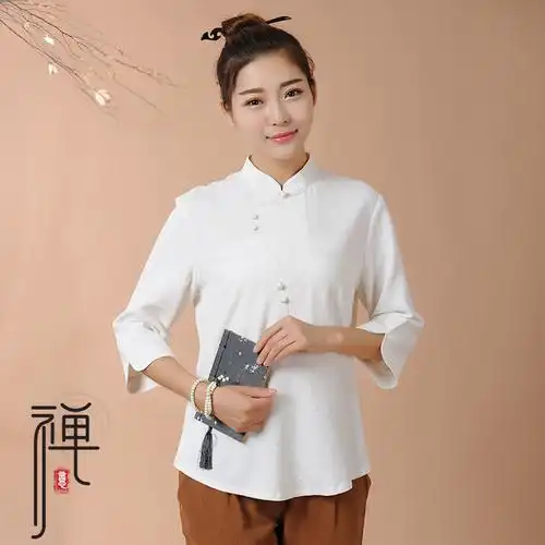 佛系女装高级禅服女套装夏季禅裤禅意尼姑修行民族服装