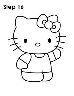 简笔画无口猫hellokitty