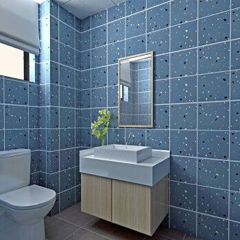 浴室贴纸卫生间墙贴浴室防水贴纸厕所洗澡间瓷砖贴墙纸自粘防潮可擦洗