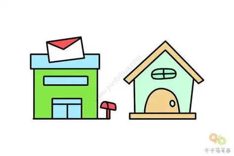 邮局简笔画 邮局简笔画图片