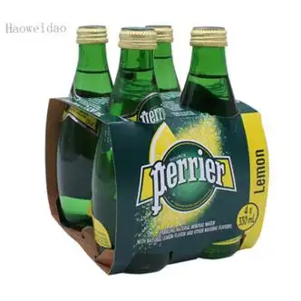 法国perrier巴黎水原味青柠含气天然矿泉水330ml*24瓶整箱 原味330ml*