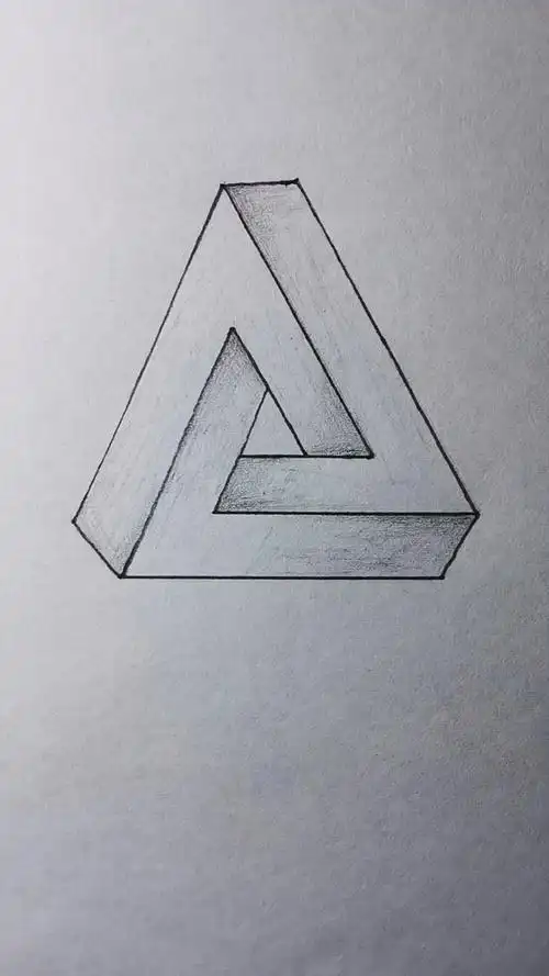 教你画不一样的立体三角形.