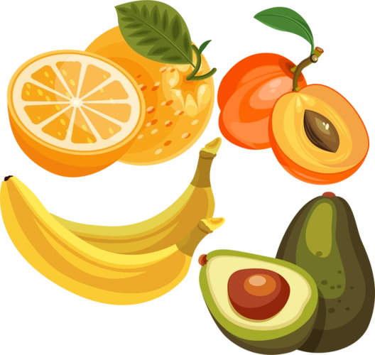 卡通手绘元素 水果 png